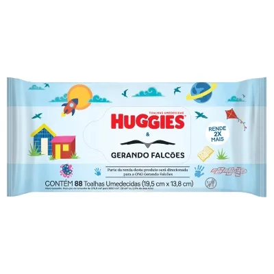 Toalha Umdecedica Huggies Gerando Falcões Com 88 unidades